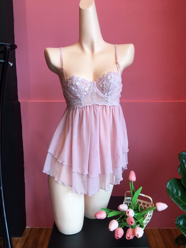 Váy ngủ phối nữ tính MJ Lingerie MJ-007