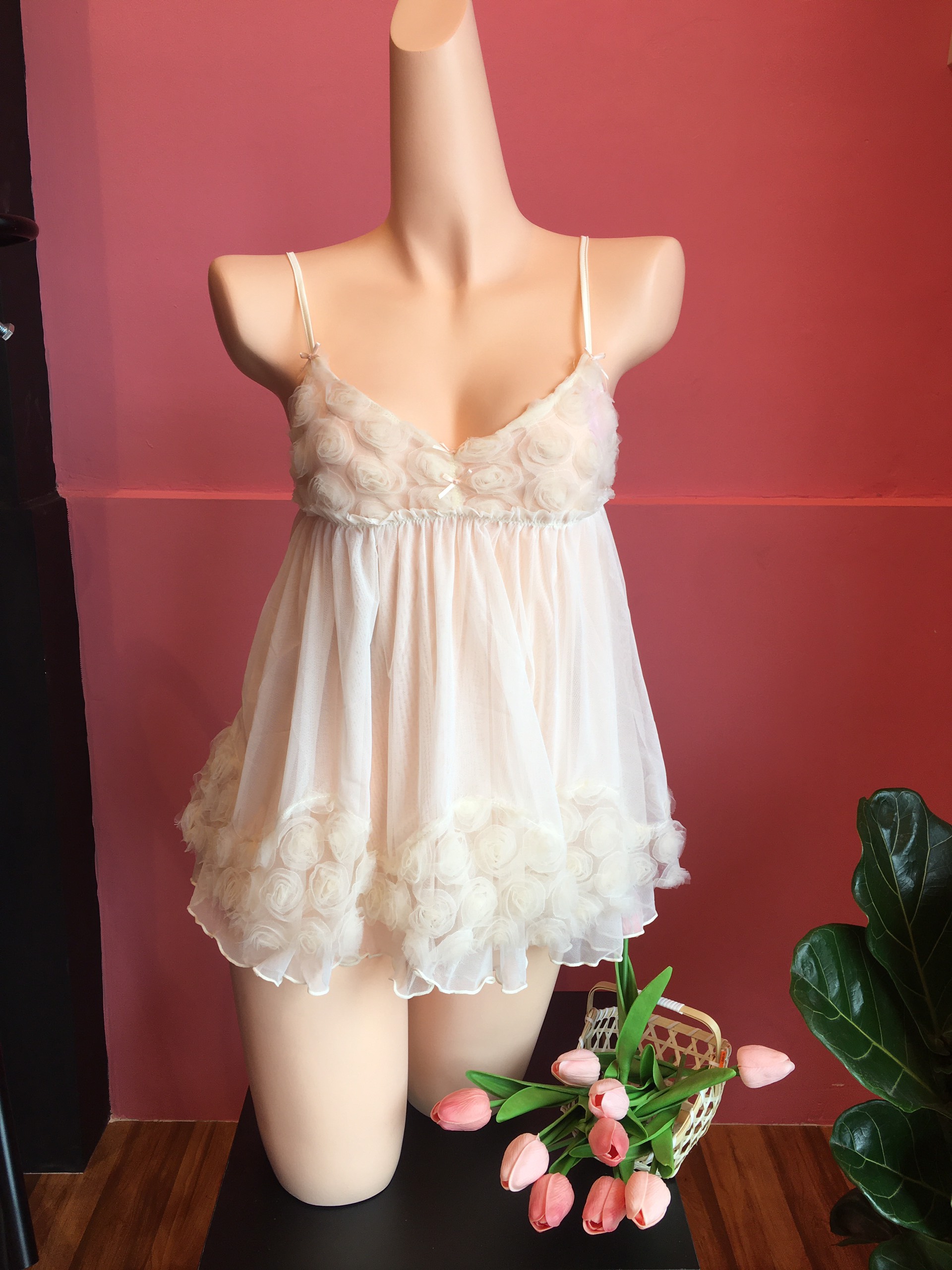 Váy ngủ phối nữ tính MJ Lingerie MJ-008