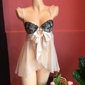 Váy ngủ phối nữ tính MJ Lingerie MJ-009