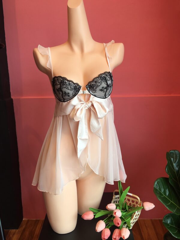 Váy ngủ phối nữ tính MJ Lingerie MJ-009